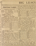 1915 (May 7) San Francisco Examiner Newspaper w/ Box Score from Babe Ruth's First Career Home Run