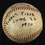 1970 (June 28) Willie Stargell Pittsburgh Pirates ONL Feeney Game Used Foul Tip Baseball (MEARS LOA) Last Game at Forbes Field