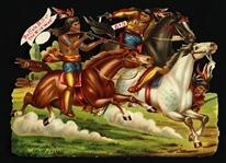 1887-1906 circa Buffalo Bill The Wild West 4 1/2" x 6" Embossed Victorian Card