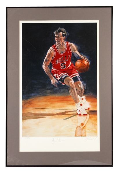1987-94 John Paxson 18"x30" Artwork Signed (222/500)