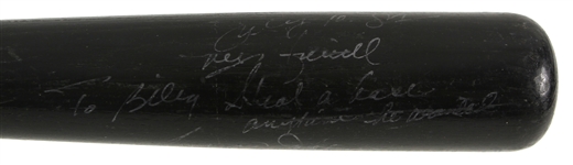 1987 Reggie Jackson Oakland Athletics Signed & Inscribed Rawlings Adirondack Professional Model Game Used Bat (MEARS LOA/JSA/CelebzDirect) Collection of Bill North