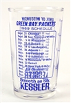 1969 Green Bay Packers Wisconsin Badgers Kessler 4oz. Schedule Shot Glass