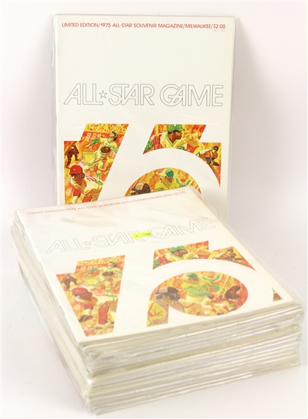 1975 All Star Game Milwaukee County Stadium Program Collection - Lot of 22