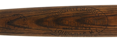 1920's Frank Frisch Giants/Cardinals H&B Louisville Slugger 250 Bone Rubbed Store Model Bat