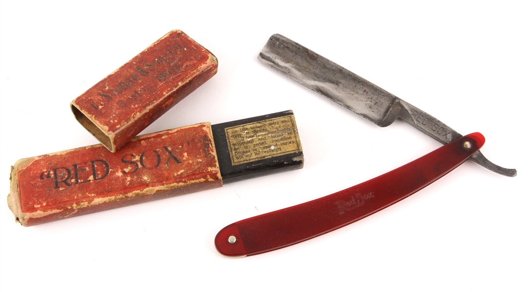 1910s circa Boston Red Sox T. Noonan & Sons Straight Razor w/ Original Case