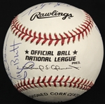 1990's 3,000 Hit Club Multi Signed ONL Coleman Baseball w/ 12 Signatures Including Mays, Rose, Aaron, Kaline, Yaz & More *JSA*