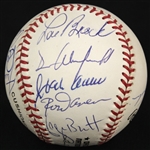 1990s 3,000 Hit Club Multi Signed ONL Coleman Baseball w/ 12 Signatures Including Mays, Rose, Aaron, Kaline, Yaz & More *JSA*