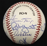 1990's 3,000 Hit Club Multi Signed ONL Coleman Baseball w/ 12 Signatures Including Mays, Rose, Aaron, Kaline, Yaz & More *JSA*