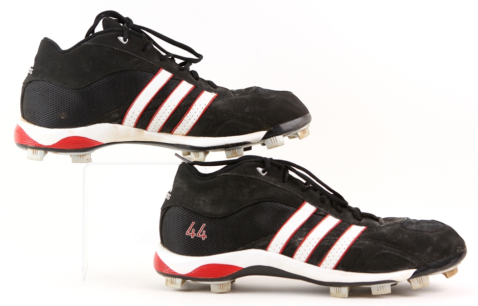 2007 Adam Dunn Cincinnati Reds Game Worn Adidas Cleats (MEARS LOA)