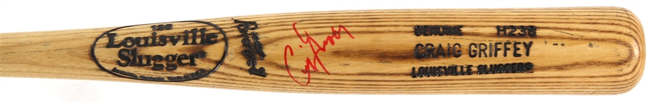 1991-97 Craig Griffey Minor League Signed Louisville Slugger Professional Model Game Used Bat (MEARS LOA/JSA)
