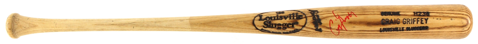 1991-97 Craig Griffey Minor League Signed Louisville Slugger Professional Model Game Used Bat (MEARS LOA/JSA)