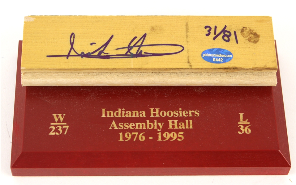 1995 Isiah Thomas Indiana Hoosiers Signed Assembly Hall Game Used Floor Section (JSA)