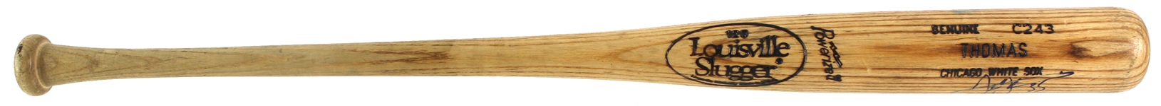 1991 Frank Thomas Chicago White Sox Signed Louisville Slugger Professional Model Game Used Bat (MEARS A8/JSA & PSA/DNA GU 8.5)