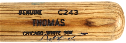 1991 Frank Thomas Chicago White Sox Signed Louisville Slugger Professional Model Game Used Bat (MEARS A8/JSA & PSA/DNA GU 8.5)