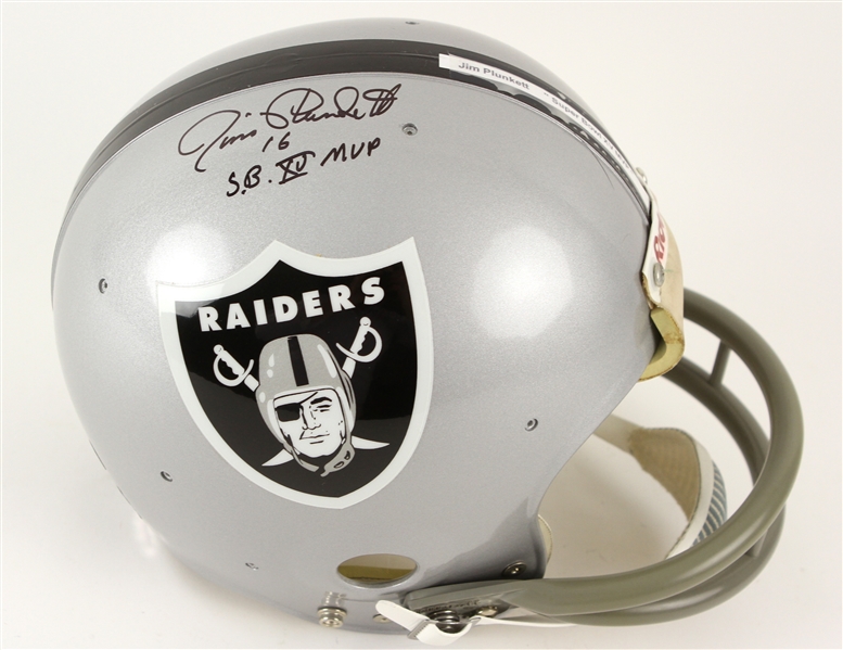 2000s Jim Plunkett Oakland Raiders Signed Full Size Helmet (TriStar)