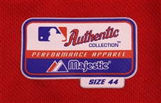 2012 (July 8) Steve Lombardozzi Washington Nationals Game Worn Alternate Jersey (MEARS LOA/MLB Hologram)