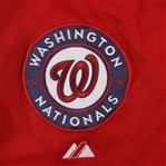 2012 (July 8) Steve Lombardozzi Washington Nationals Game Worn Alternate Jersey (MEARS LOA/MLB Hologram)