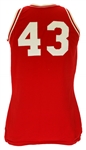 1972-79 Indiana Hoosiers #43 Game Worn Road Jersey (MEARS LOA)