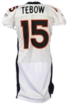 2010 Tim Tebow Denver Broncos Road Jersey (MEARS LOA) Rookie Season