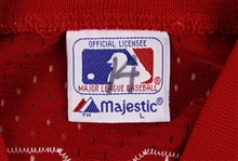 1984-89 Pete Rose Cincinnati Reds Game Worn Half Zip Warmup (MEARS LOA)
