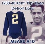 1938-40 Kent "Rip" Ryan Detroit Lions Game Worn Home Jersey (MEARS A10)