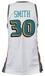 1996-97 Kenny Smith Detroit Pistons Game Worn Home Jersey (MEARS LOA)
