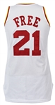 1987-88 World B. Free Houston Rockets Game Worn Home Jersey (MEARS LOA)