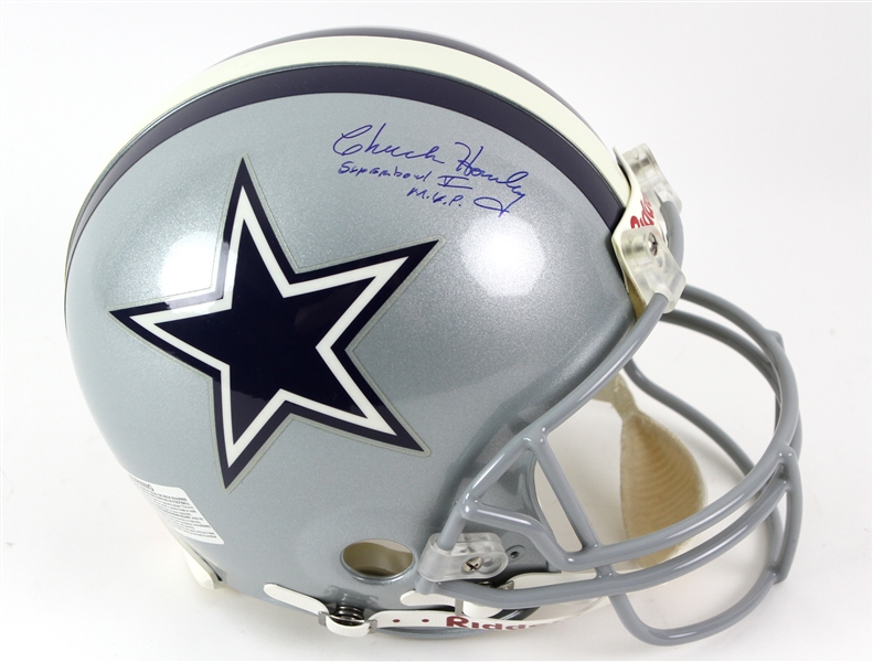 2000s Chuck Howley Dallas Cowboys Signed Full Size Helmet (JSA)