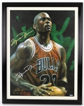 1997 Michael Jordan Chicago Bulls Signed 22" x 28" Framed Lithograph (JSA/Upper Deck Hologram)