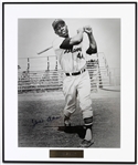 2000s Hank Aaron Milwaukee Braves Signed 21" x 25" Framed Photo (JSA)