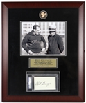2000s Red Grange Chicago Bears 19" x 23" Framed Display w/ PSA/DNA Slabbed Signed Cut