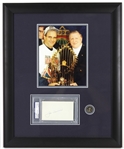 1990s Joe Torre New York Yankees 19" x 23" Framed Display w/ PSA/DNA Slabbed Signed Index Card