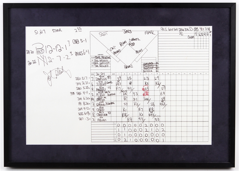 2008 (May 20) John Sterling New York Yankees Signed Scorecard (Steiner)