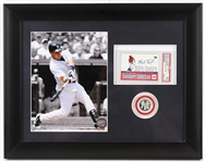 2002 Mark Teixeira New York Yankees 15" x 19" Framed Display w/ PSA Slabbed Signed Trading Card