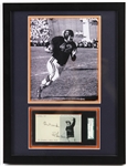 1950s Sid Luckman Chicago Bears 13" x 17" Framed Display w/ SGC/JSA Slabbed Signed Index Card 