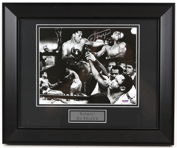 2000s Joe Frazier World Heavyweight Champion Signed 14" x 17" Framed Photo (PSA/DNA)
