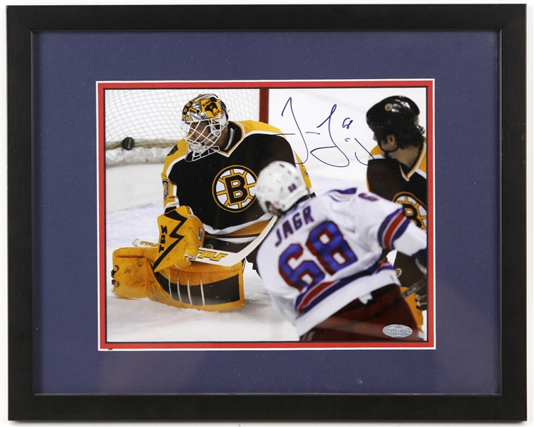 2006 Jaromir Jagr New York Rangers Signed 13" x 15" Framed Record Breaking Goal Photo (Steiner)