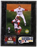 2007 Jonathan Papelbon Boston Red Sox 12" x 15" World Series Champions Wall Display w/ Signed Americas Pastime Trading Card