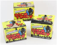 1990 Dick Tracy Trading Cards Unopened Wax Boxes - Lot of 3 w/ 72 Total Packs & 1152 Total Cards
