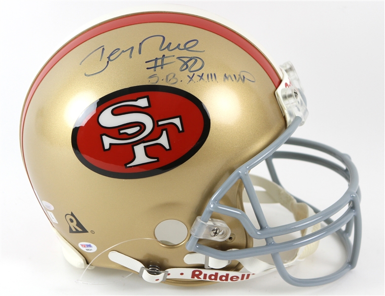 2000s Jerry Rice San Francisco 49ers Signed Full Size Helmet (PSA/DNA & TriStar)