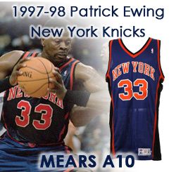 1997-98 Patrick Ewing New York Knicks Game Worn Road Jersey (MEARS A10)