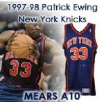 1997-98 Patrick Ewing New York Knicks Game Worn Road Jersey (MEARS A10)