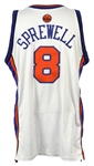 2001-02 Latrell Sprewell New York Knicks Game Worn Home Jersey (MEARS A10)