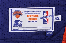 1997-98 John Starks New York Knicks Game Worn Road Jersey (MEARS LOA)