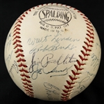 1955 Milwaukee Braves Team Signed ONL Giles Baseball w/ 23 Signatures Including Hank Aaron, Eddie Mathews, Johnny Logan & More (PSA/DNA)