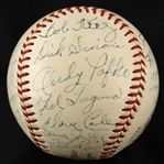 1955 Milwaukee Braves Team Signed ONL Giles Baseball w/ 23 Signatures Including Hank Aaron, Eddie Mathews, Johnny Logan & More (PSA/DNA)