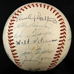1955 Milwaukee Braves Team Signed ONL Giles Baseball w/ 23 Signatures Including Hank Aaron, Eddie Mathews, Johnny Logan & More (PSA/DNA)