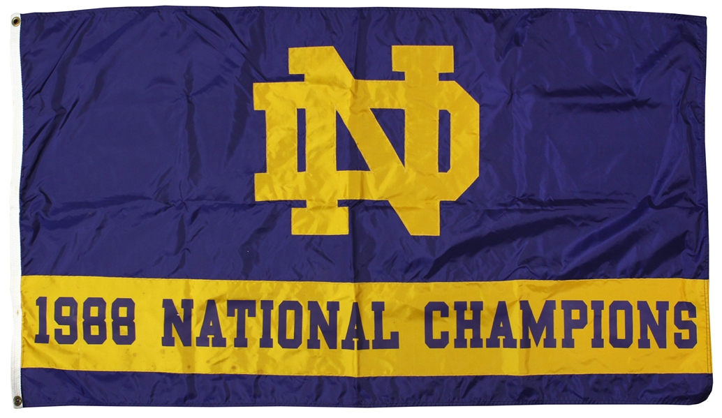 1988 Notre Dame Fighting Irish 34" x 60" National Champions Stadium Flag