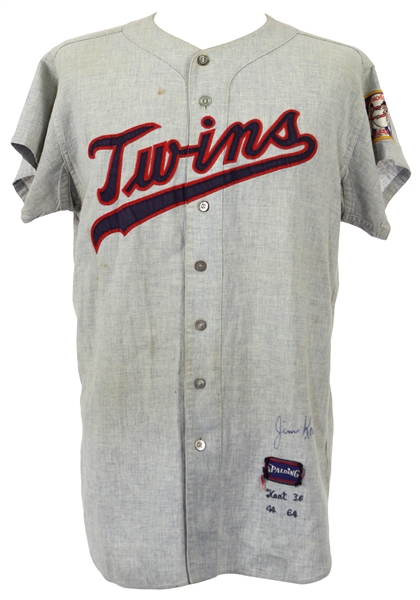 1964 Jim Kaat Minnesota Twins Signed Game Worn Road Jersey w/ 1961 Game Worn Road Pants (MEARS LOA/JSA)