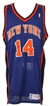 1997-98 Chris Dudley New York Knicks Signed Game Worn Road Jersey (MEARS LOA/JSA)